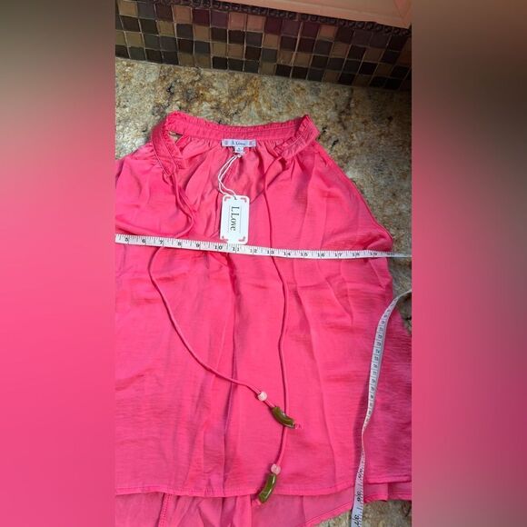 Vibrant Pink Sheer Top - Picture 3 of 5